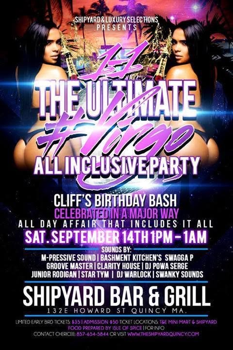 1-1 THE ULTIMATE #VIRGO ALL INCLUSIVE PARTY — CLIFF'S BIRTHDAY flyer