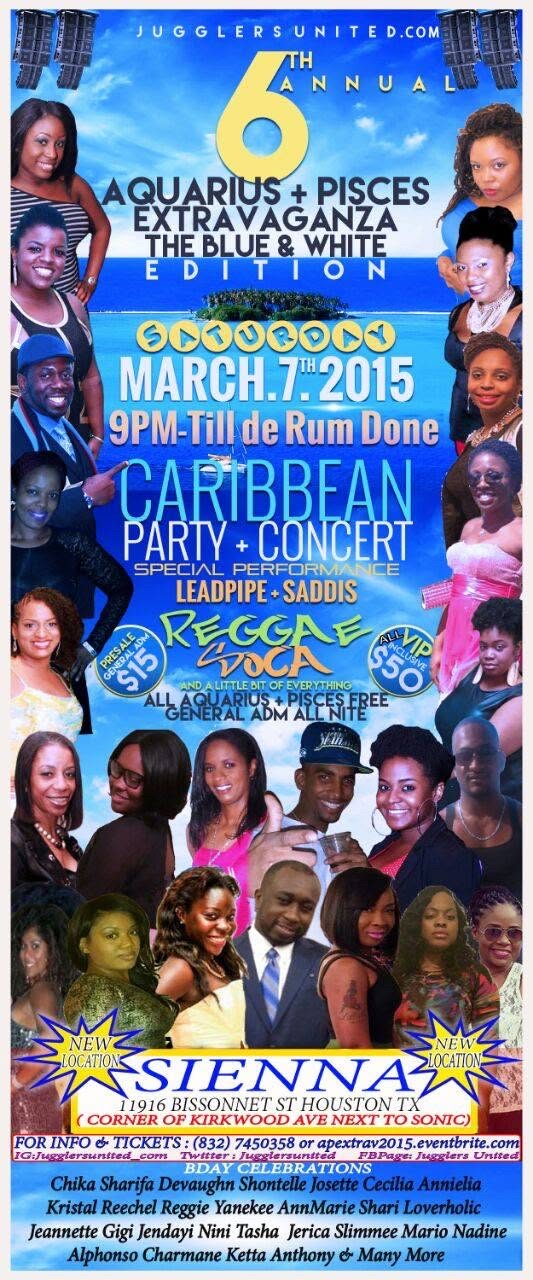 6TH ANNUAL AQUARIUS PISCES EXTRAVAGANZA — THE BLUE & WHITE EDITION flyer, version 5