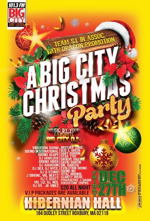 A BIG CITY CHRISTMAS PARTY flyer