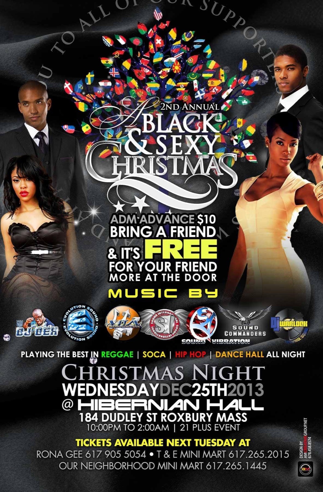 A BLACK & SEXY CHRISTMAS — 2ND ANNUAL flyer — Roxbury, MA