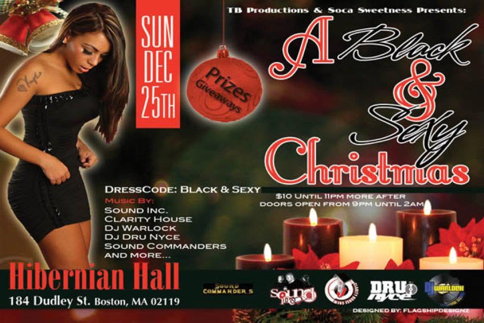 A BLACK & SEXY CHRISTMAS flyer — Roxbury, MA