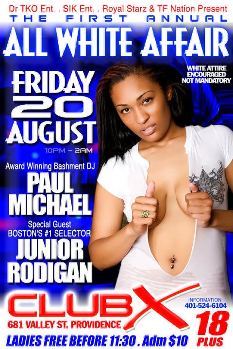 ALL WHITE AFFAIR — 1ST ANNUAL flyer — Providence, RI