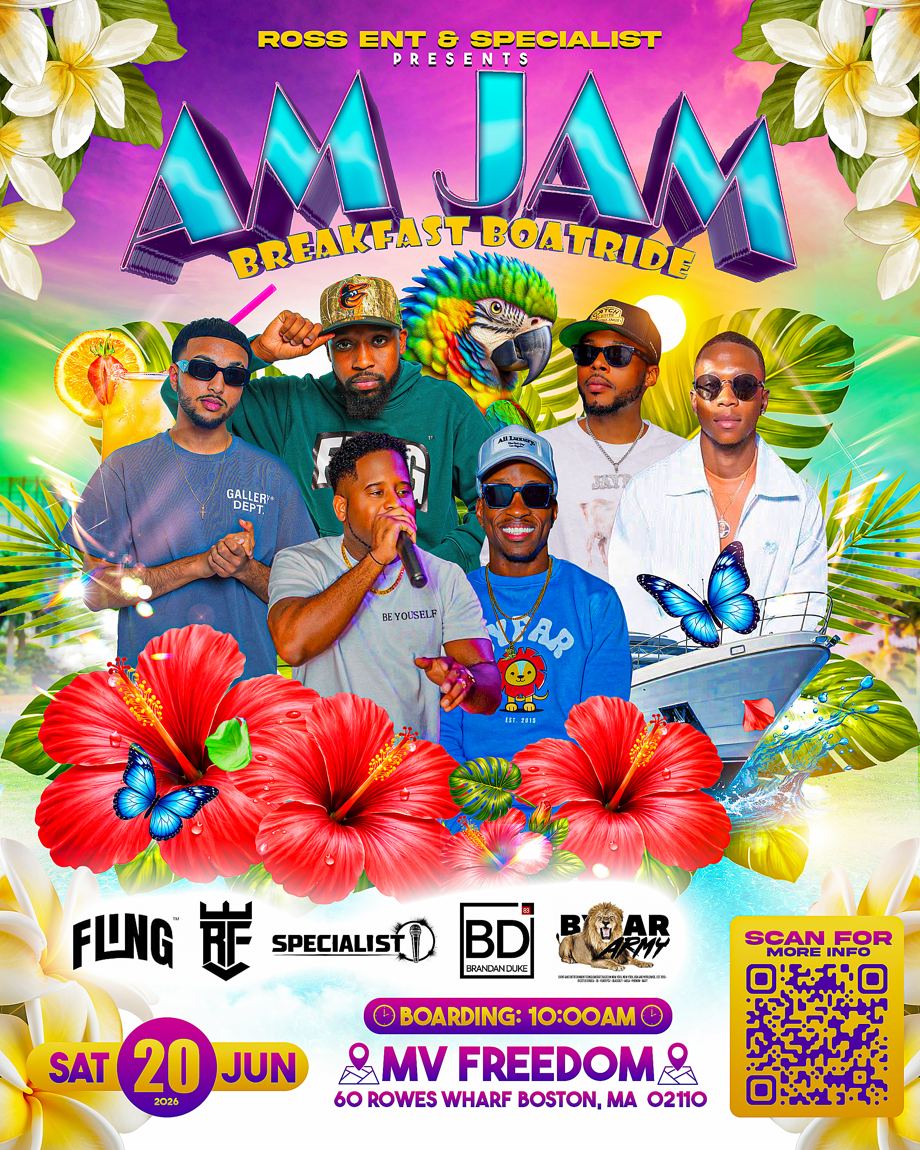 AM JAM — BREAKFAST BOATRIDE flyer