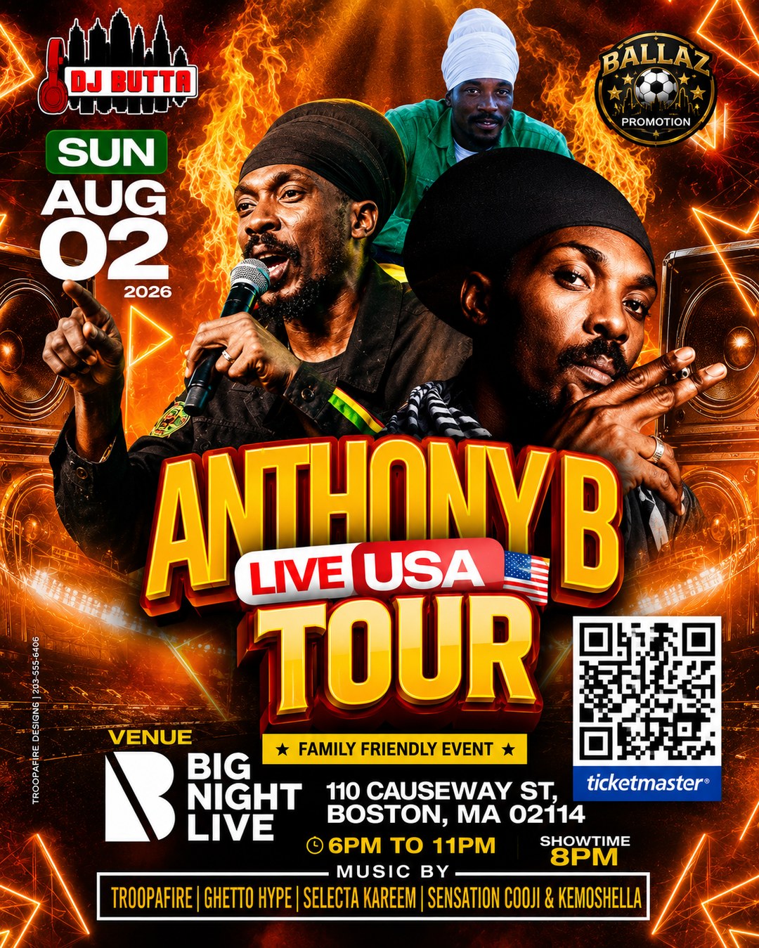 ANTHONY B — LIVE USA TOUR flyer