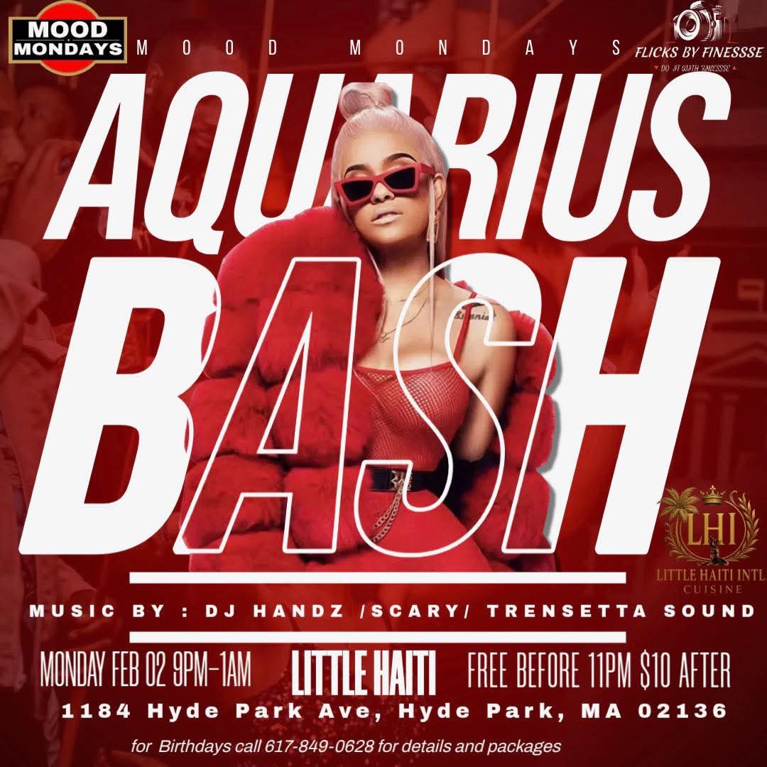 AQUARIUS BASH — MOOD MONDAYS flyer
