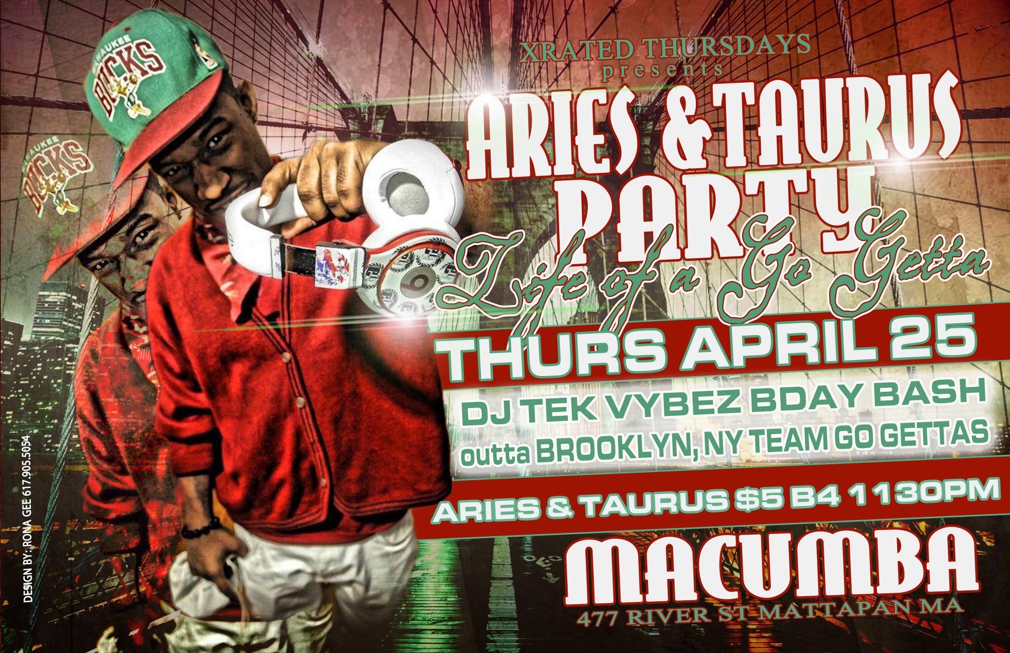ARIES & TAURUS PARTY — LIFE OF A GO GETTA flyer — Mattapan, MA