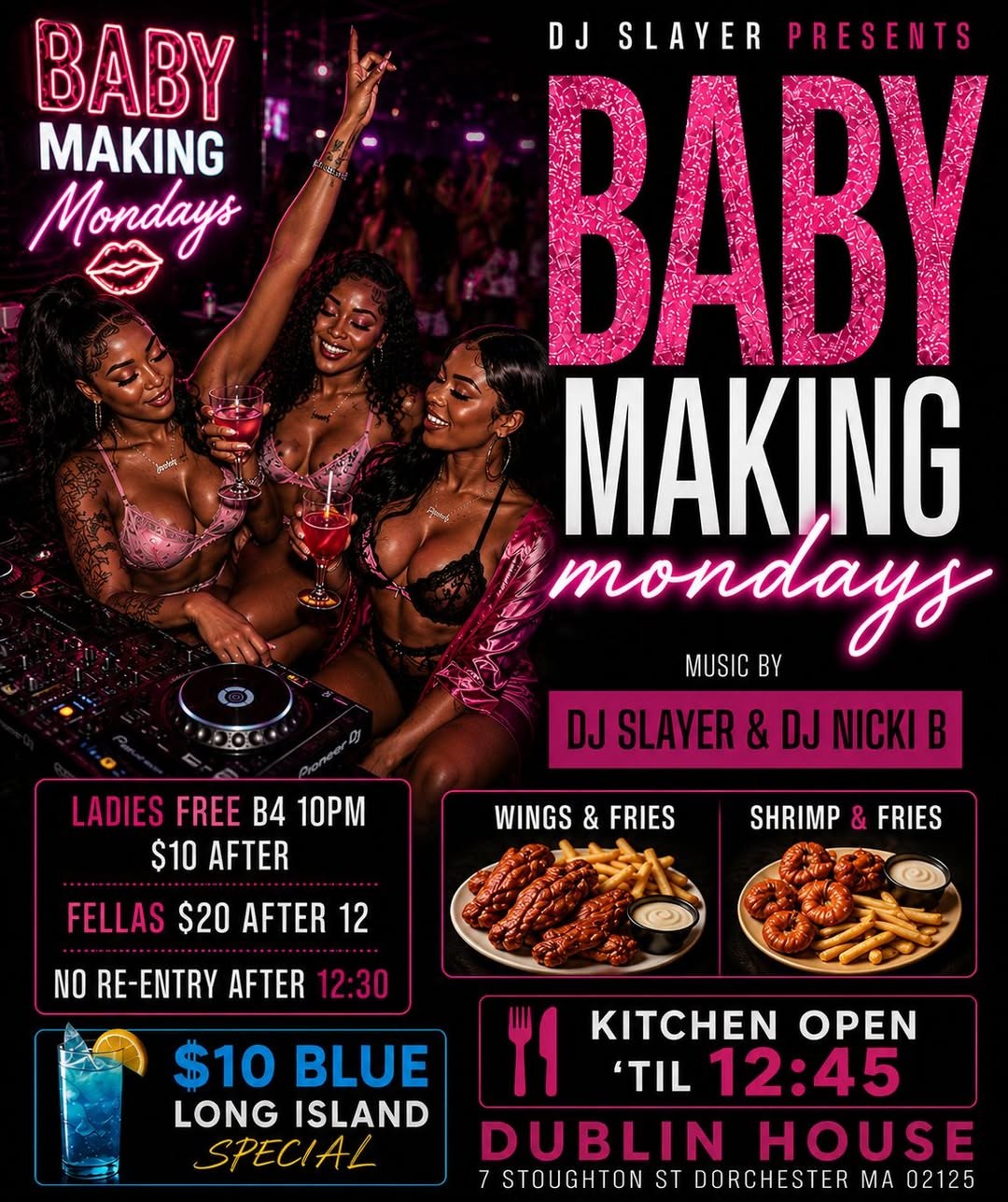BABY MAKING MONDAYS flyer