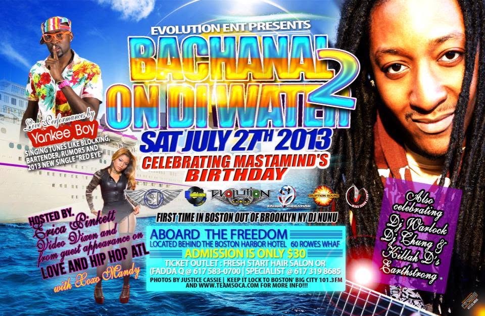 BACHANAL ON DI WATER 2 — MASTAMIND BIRTHDAY flyer