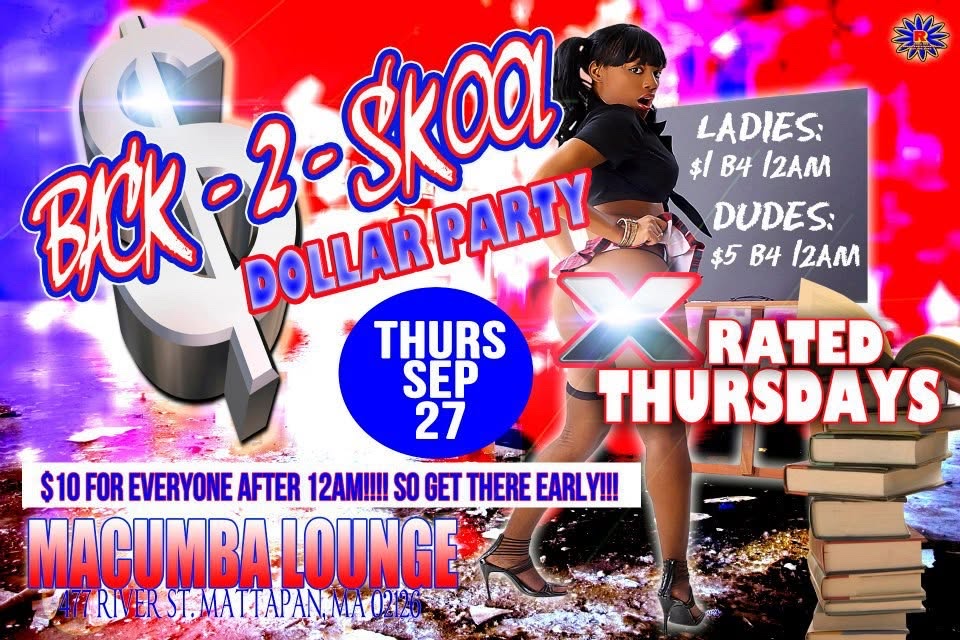 BACK-2-SKOOL DOLLAR PARTY flyer — Mattapan, MA
