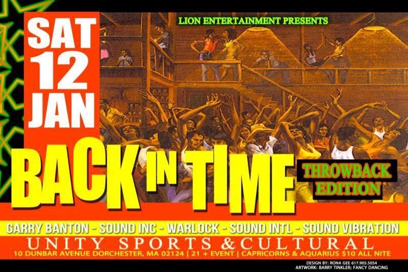 BACK IN TIME — THROWBACK EDITION flyer — Dorchester, MA