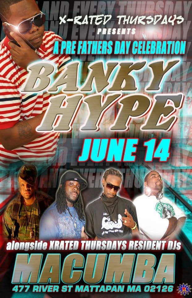 BANKY HYPE — A PRE FATHERS DAY CELEBRATION flyer — Mattapan, MA