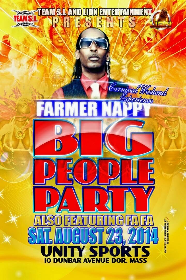 BIG PEOPLE PARTY — FARMER NAPPY, BOSTON CARNIVAL NIGHT flyer