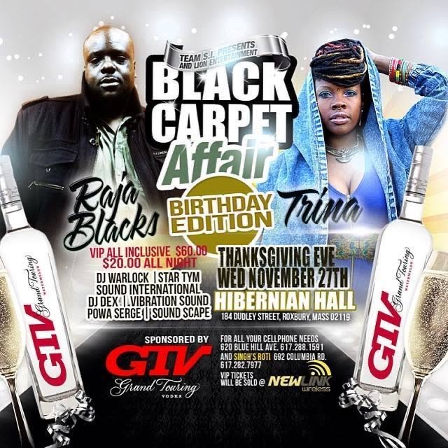 BLACK CARPET AFFAIR — RAJA BLACKS & TRINA BIRTHDAY EDITION flyer, back