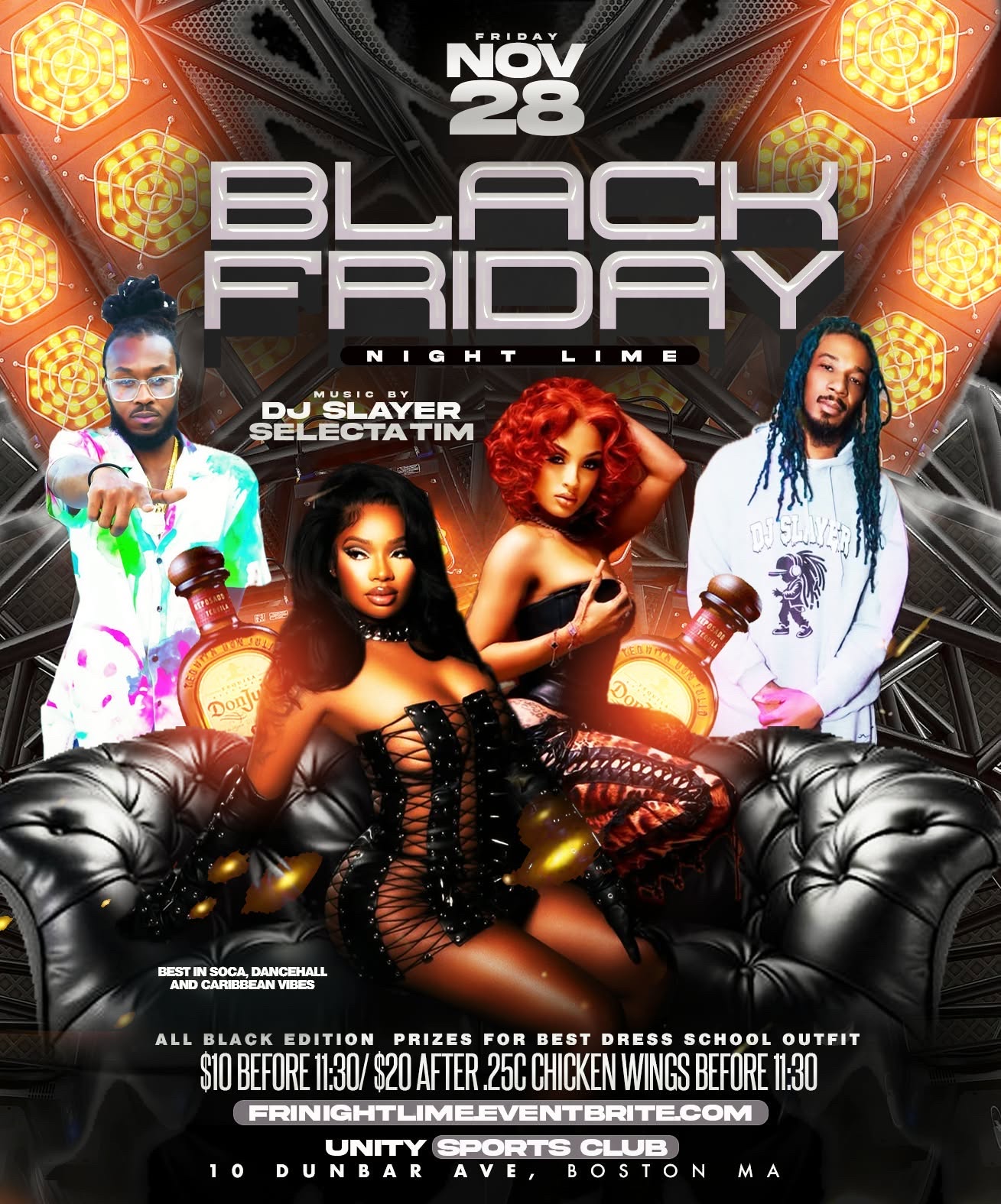 BLACK FRIDAY NIGHT LIME — ALL BLACK EDITION flyer