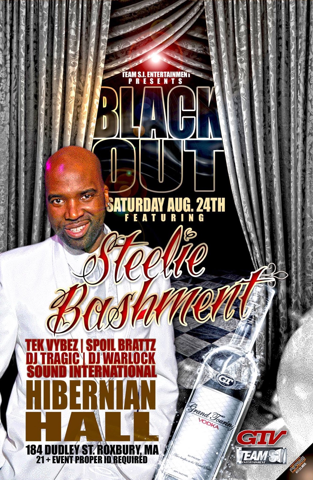 BLACK OUT — STEELIE BASHMENT flyer