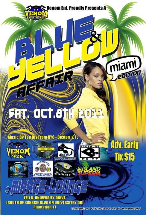 BLUE & YELLOW AFFAIR — MIAMI EDITION flyer