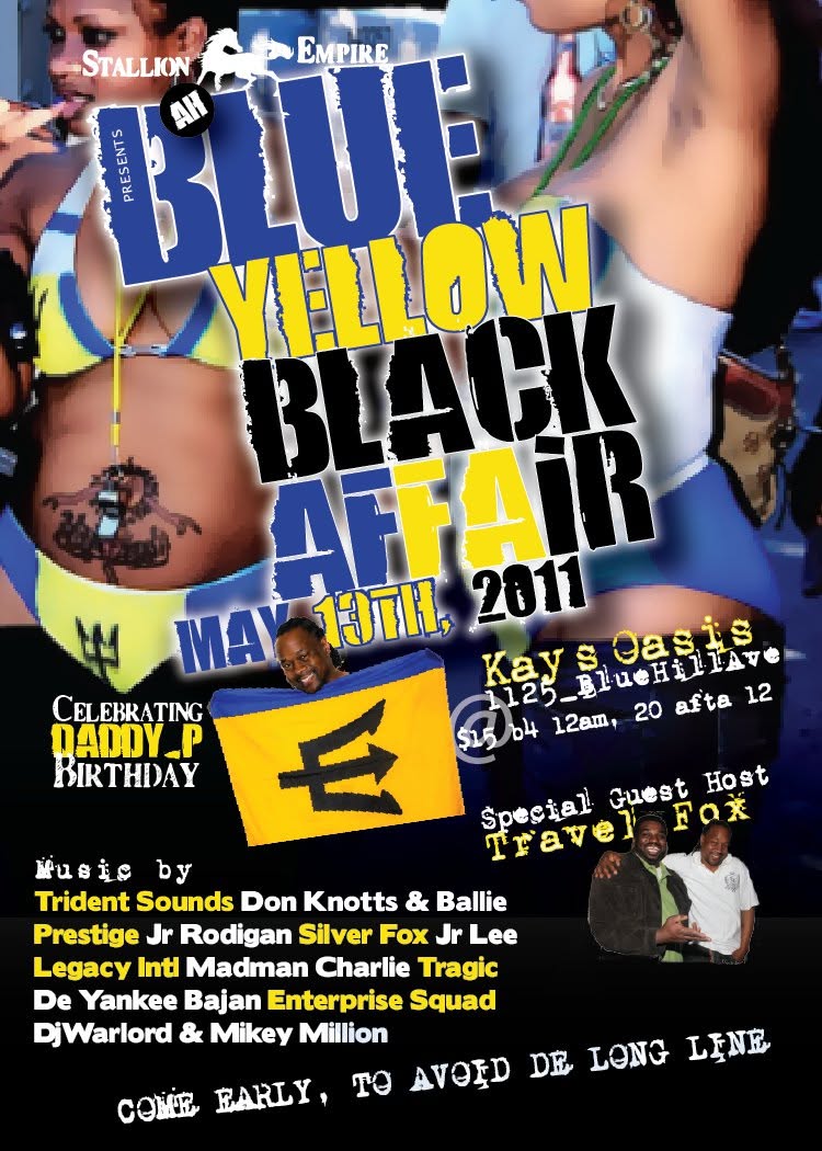 BLUE YELLOW BLACK AFFAIR flyer