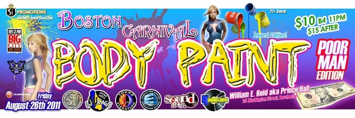 BOSTON CARNIVAL BODY PAINT — POOR MAN EDITION flyer