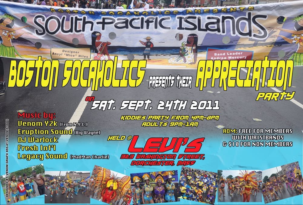 BOSTON SOCAHOLICS APPRECIATION PARTY flyer