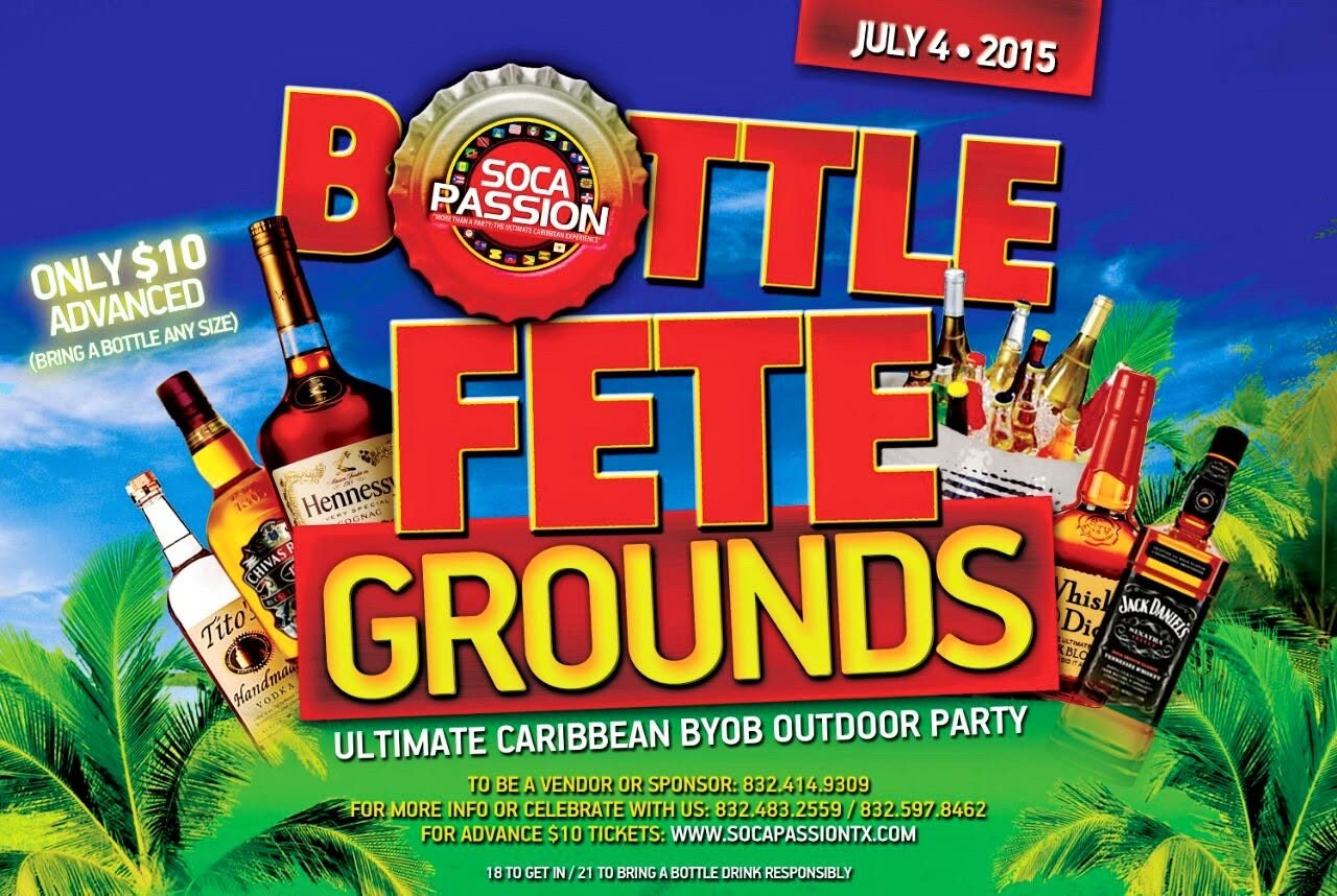 BOTTLE FETE 2015 — BRING YUH BOTTLE & COME flyer, back