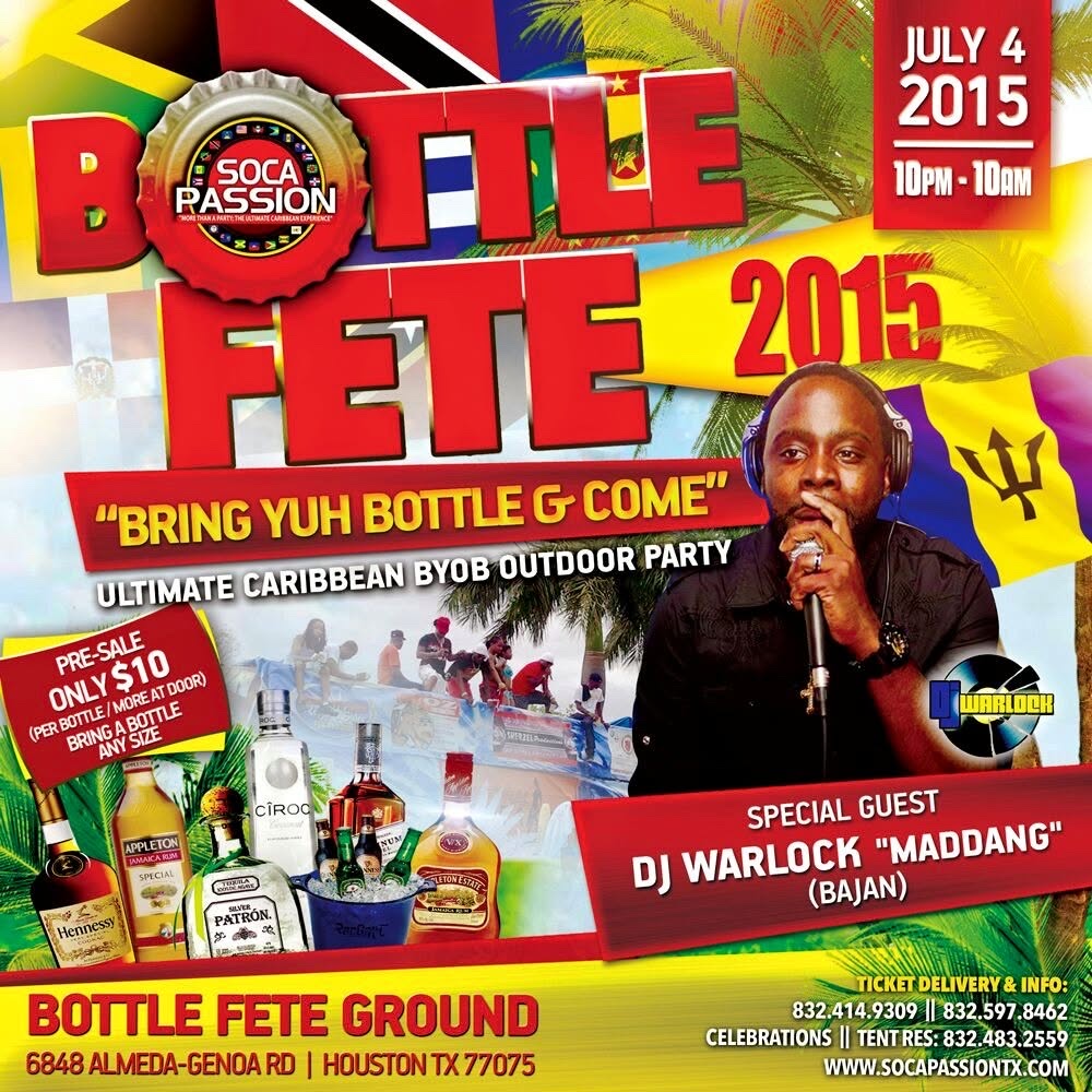 BOTTLE FETE 2015 — BRING YUH BOTTLE & COME flyer