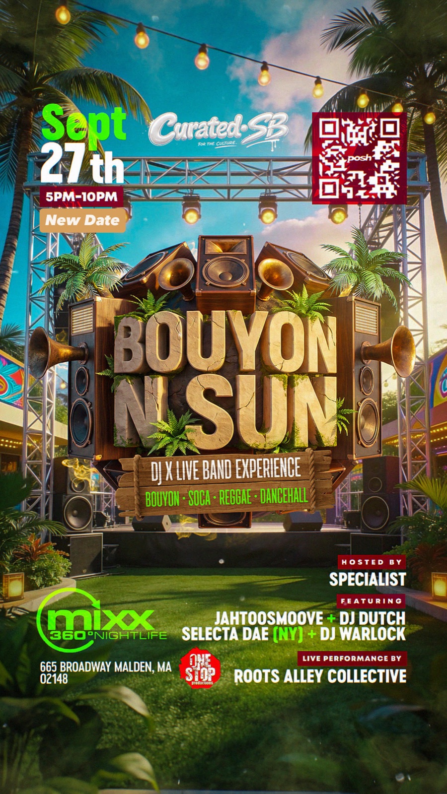 BOUYON N SUN — DJ X LIVE BAND EXPERIENCE flyer