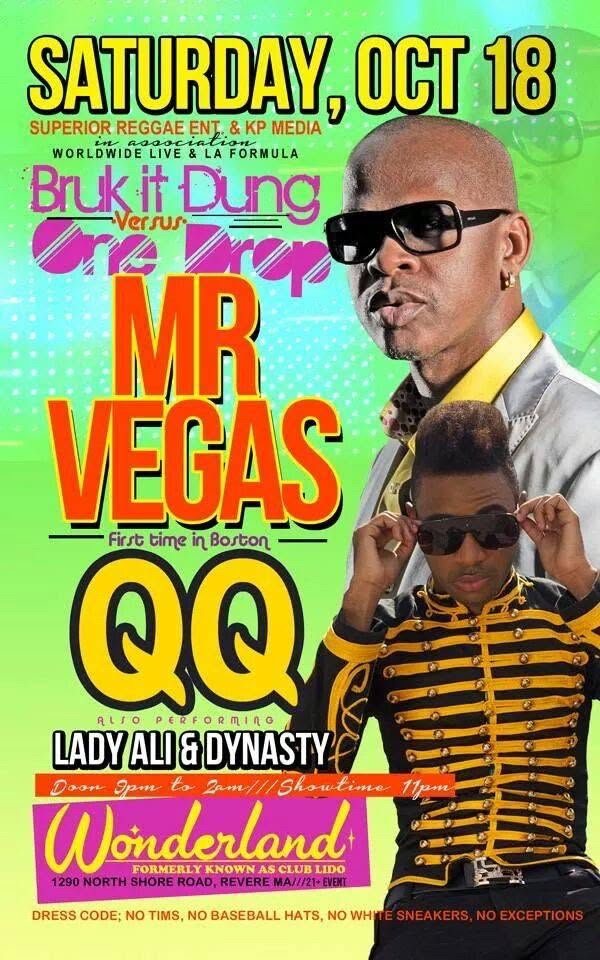 BRUK IT DUNG VS ONE DROP — MR VEGAS & QQ flyer