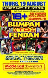 BUMPAH TO FENDAH — PRE-CARNIVAL SOCA & REGGAE BASHMENT FETE flyer