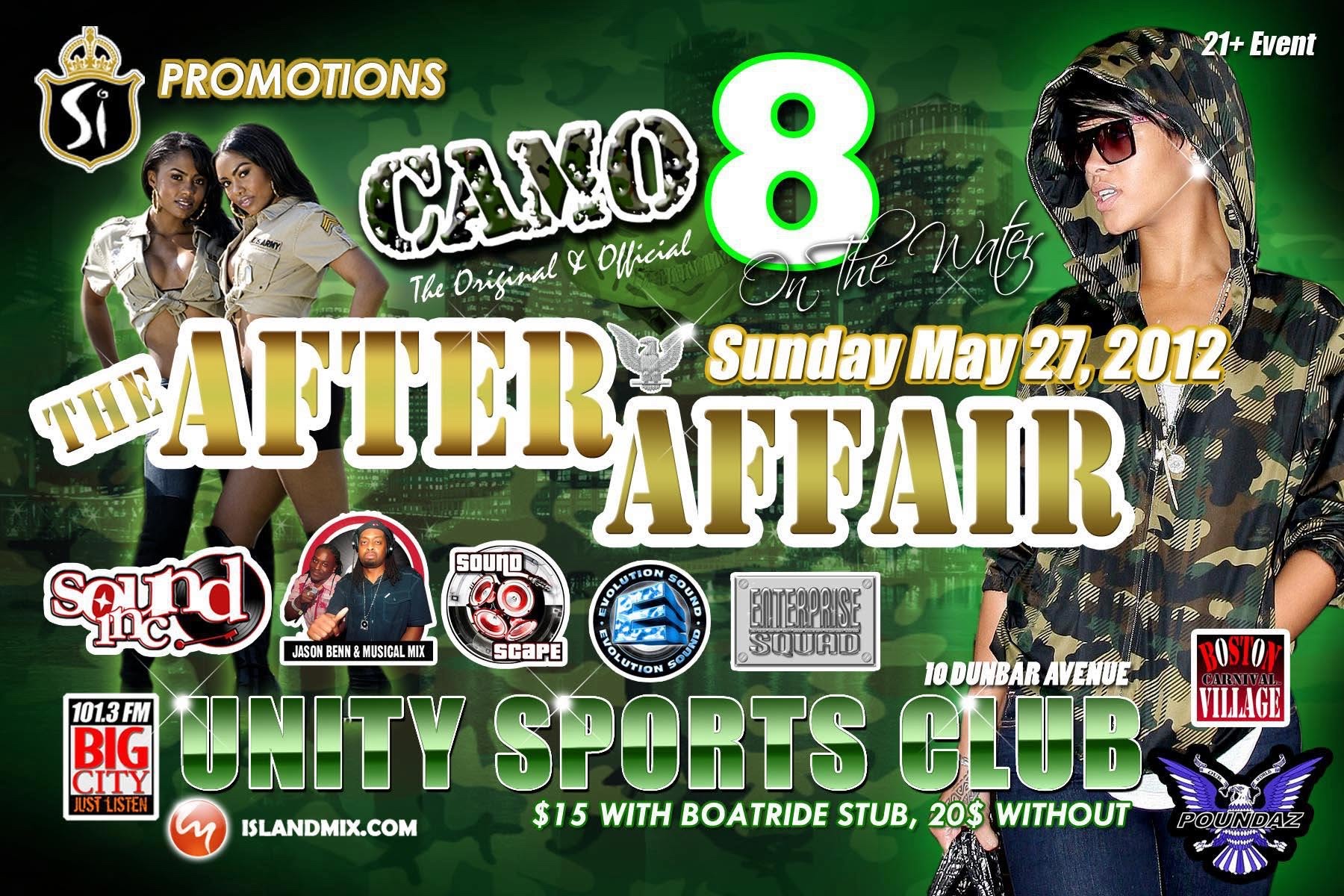 CAMO 8 ON THE WATER — THE AFTER AFFAIR flyer