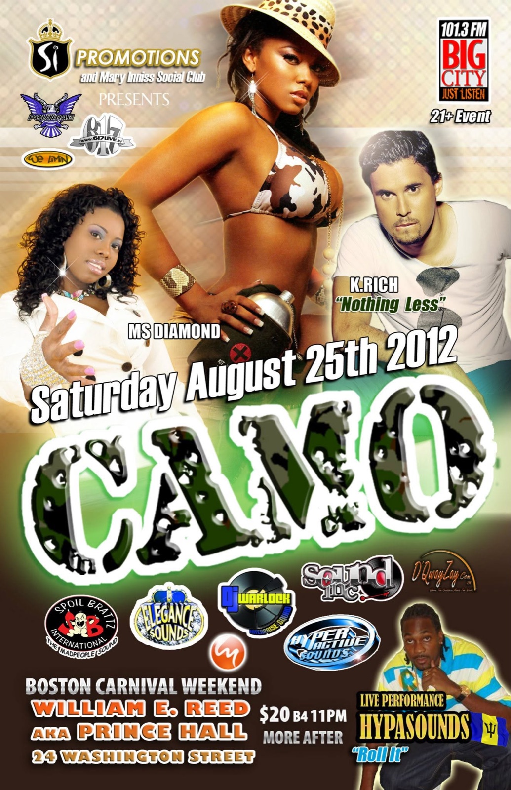 CAMO — BOSTON CARNIVAL WEEKEND flyer