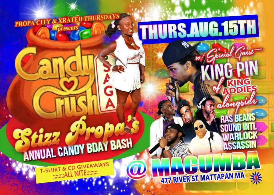 CANDY CRUSH SAGA — STIZZ PROPA'S CANDY BIRTHDAY BASH flyer