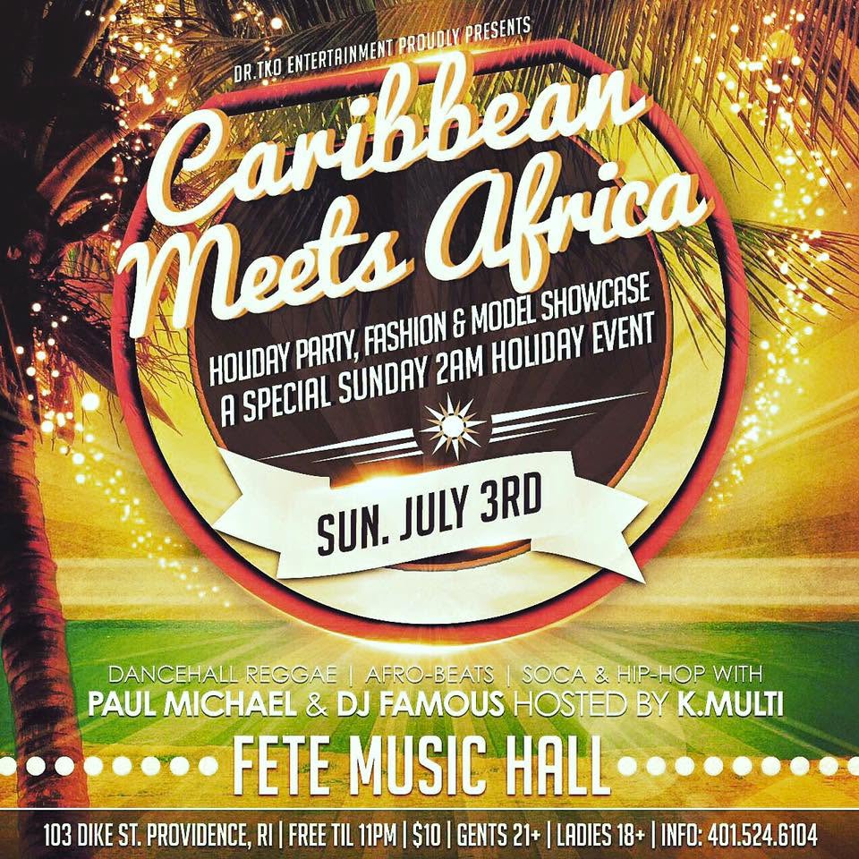 CARIBBEAN MEETS AFRICA flyer