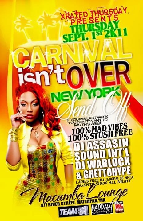 CARNIVAL ISN'T OVER — NEW YORK SEND OFF flyer