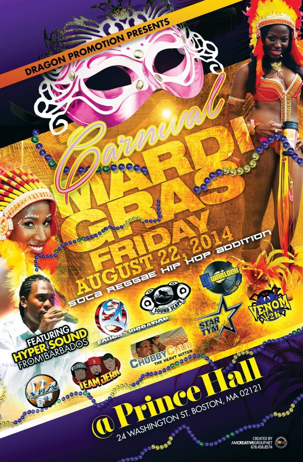 CARNIVAL MARDI GRAS — SOCA REGGAE HIP HOP EDITION flyer