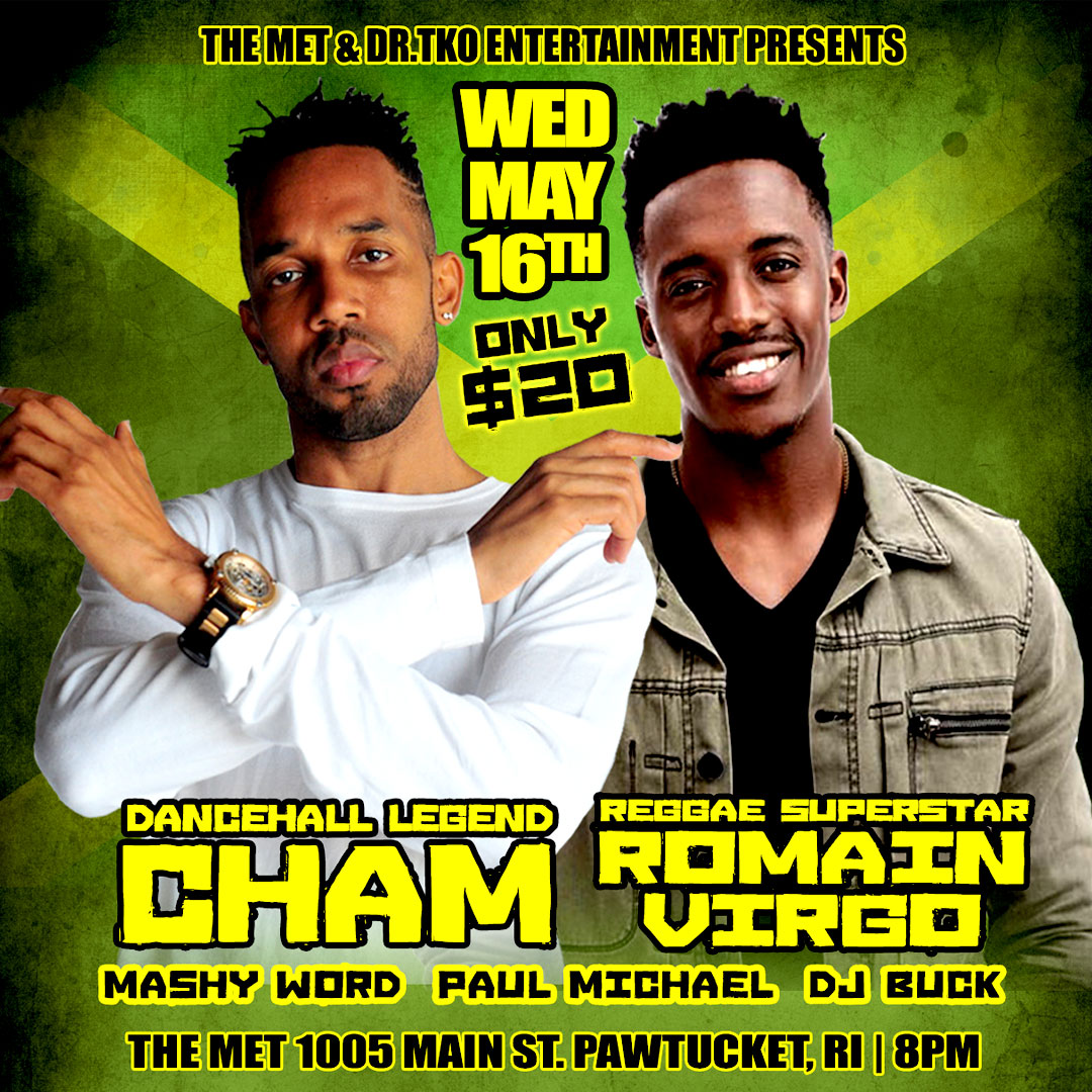 CHAM & ROMAIN VIRGO flyer — Pawtucket, RI