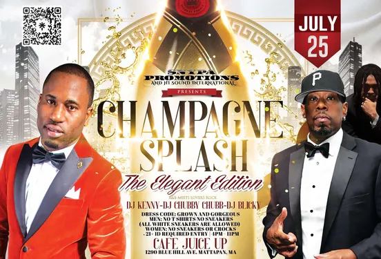 CHAMPAGNE SPLASH — ELEGANT EDITION flyer