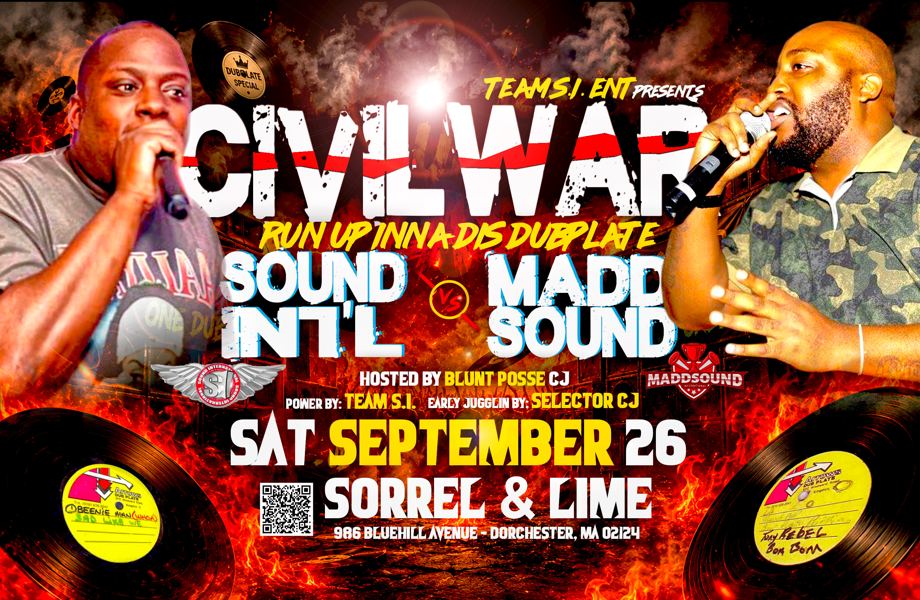 CIVIL WAR — DUBPLATE CLASH flyer