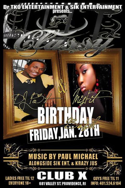 CLASSY — DJ POB & MISFIT BIRTHDAY BASH flyer