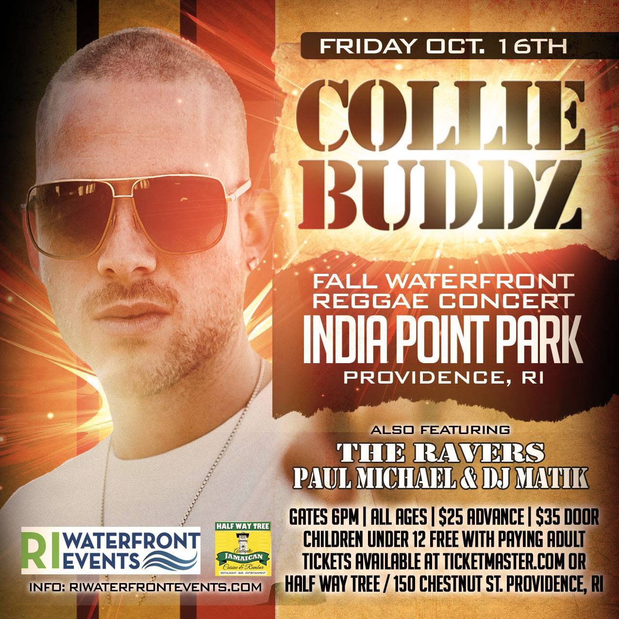 COLLIE BUDDZ — FALL WATERFRONT REGGAE CONCERT flyer