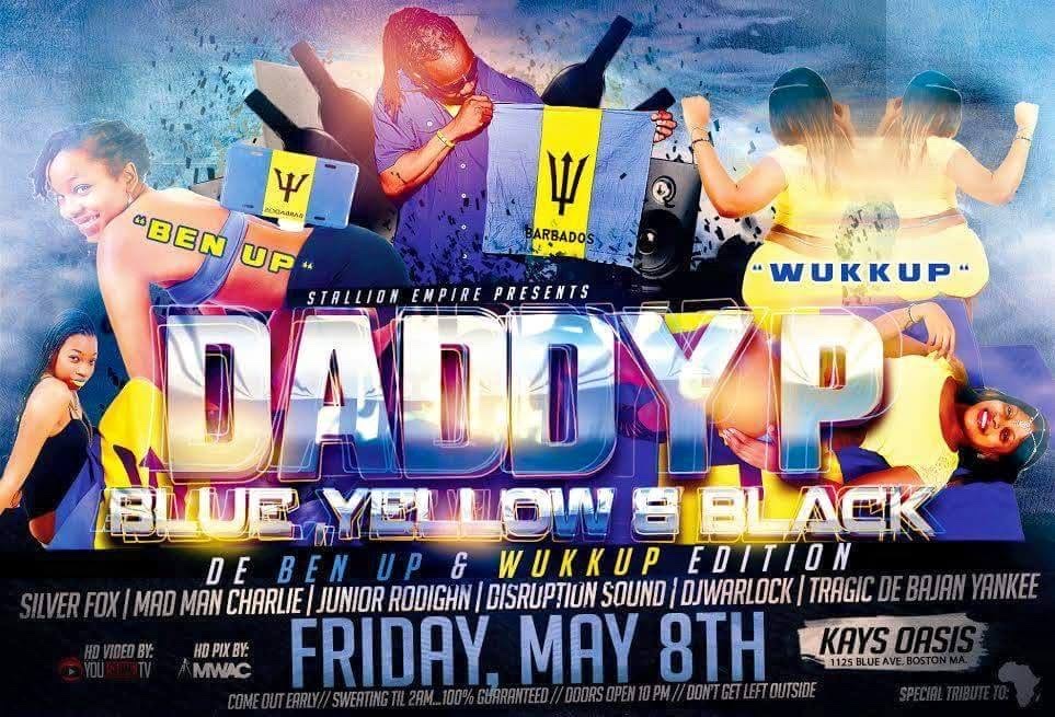 DADDY P — BLUE, YELLOW & BLACK, DE BEN UP & WUKKUP EDITION flyer