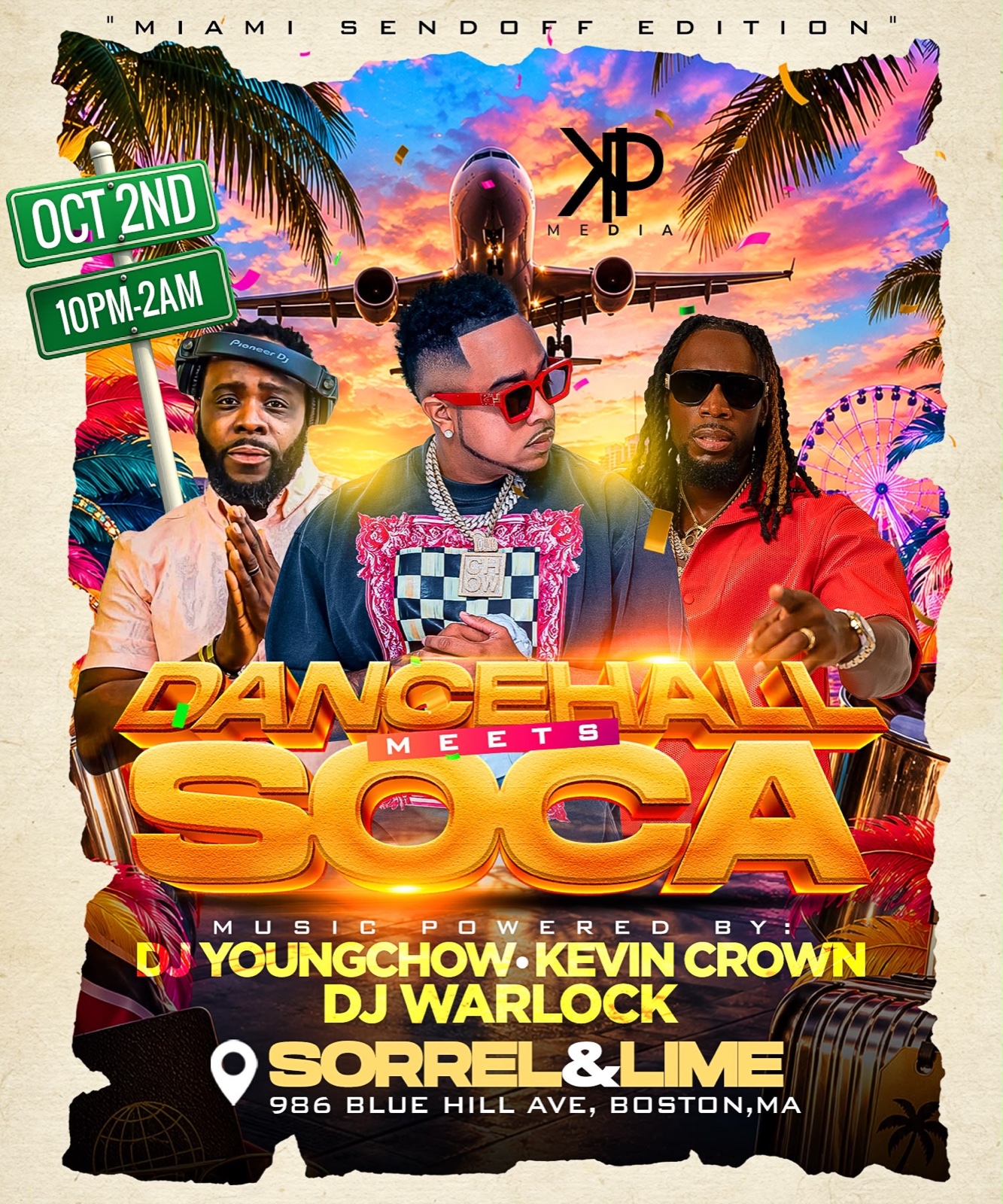 DANCEHALL MEETS SOCA — MIAMI SENDOFF EDITION flyer — Boston, MA
