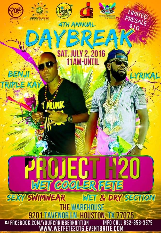 DAYBREAK 4TH ANNUAL — PROJECT H2O WET COOLER FETE flyer, back