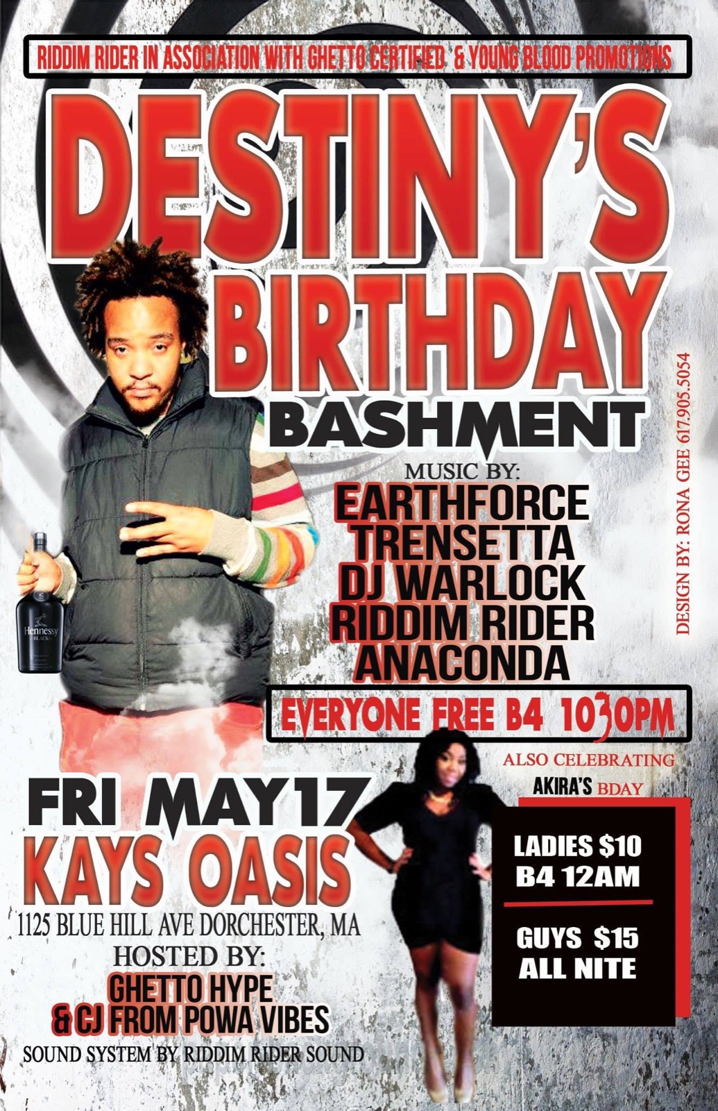 DESTINY'S BIRTHDAY BASHMENT flyer — Dorchester, MA
