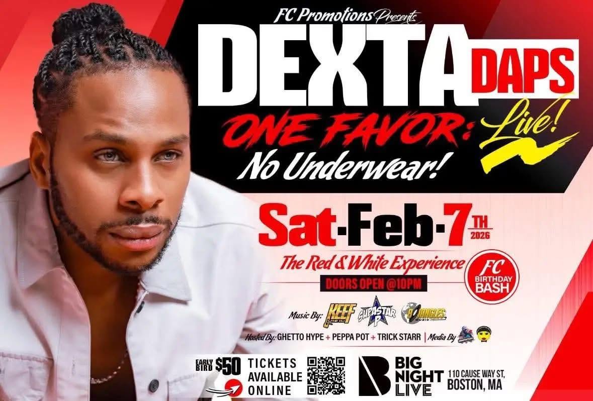 DEXTA DAPS — ONE FAVOR: NO UNDERWEAR! LIVE flyer