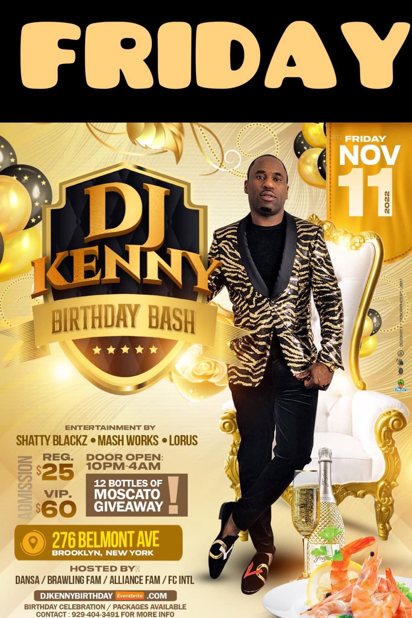 DJ KENNY — BIRTHDAY BASH flyer