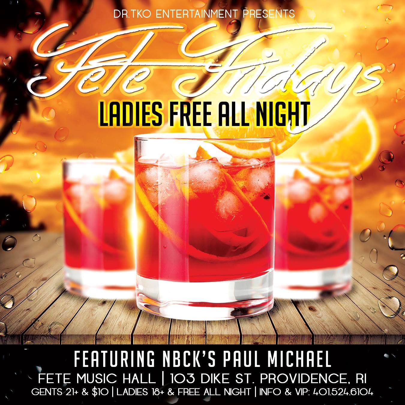 FETE FRIDAYS flyer