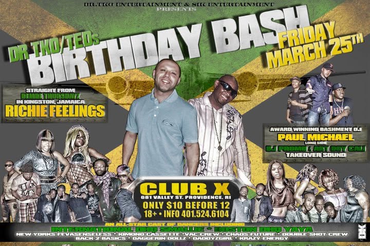 DR.TKO/TED'S BIRTHDAY BASH flyer