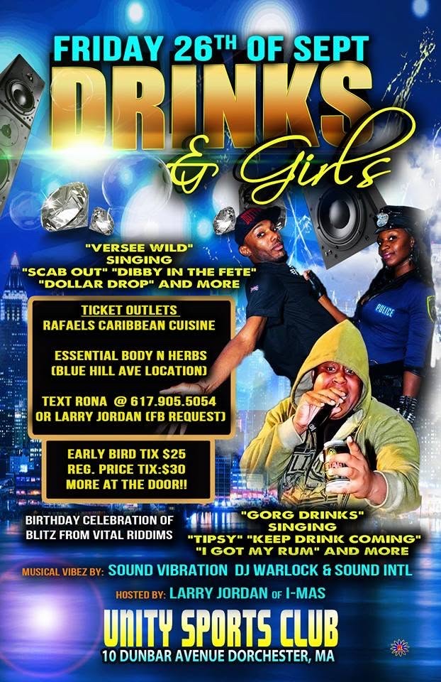 DRINKS & GIRLS — VERSEEWILD & GORG DRINKS flyer