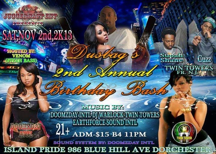 DUSBAG'S 2ND ANNUAL BIRTHDAY BASH flyer, back