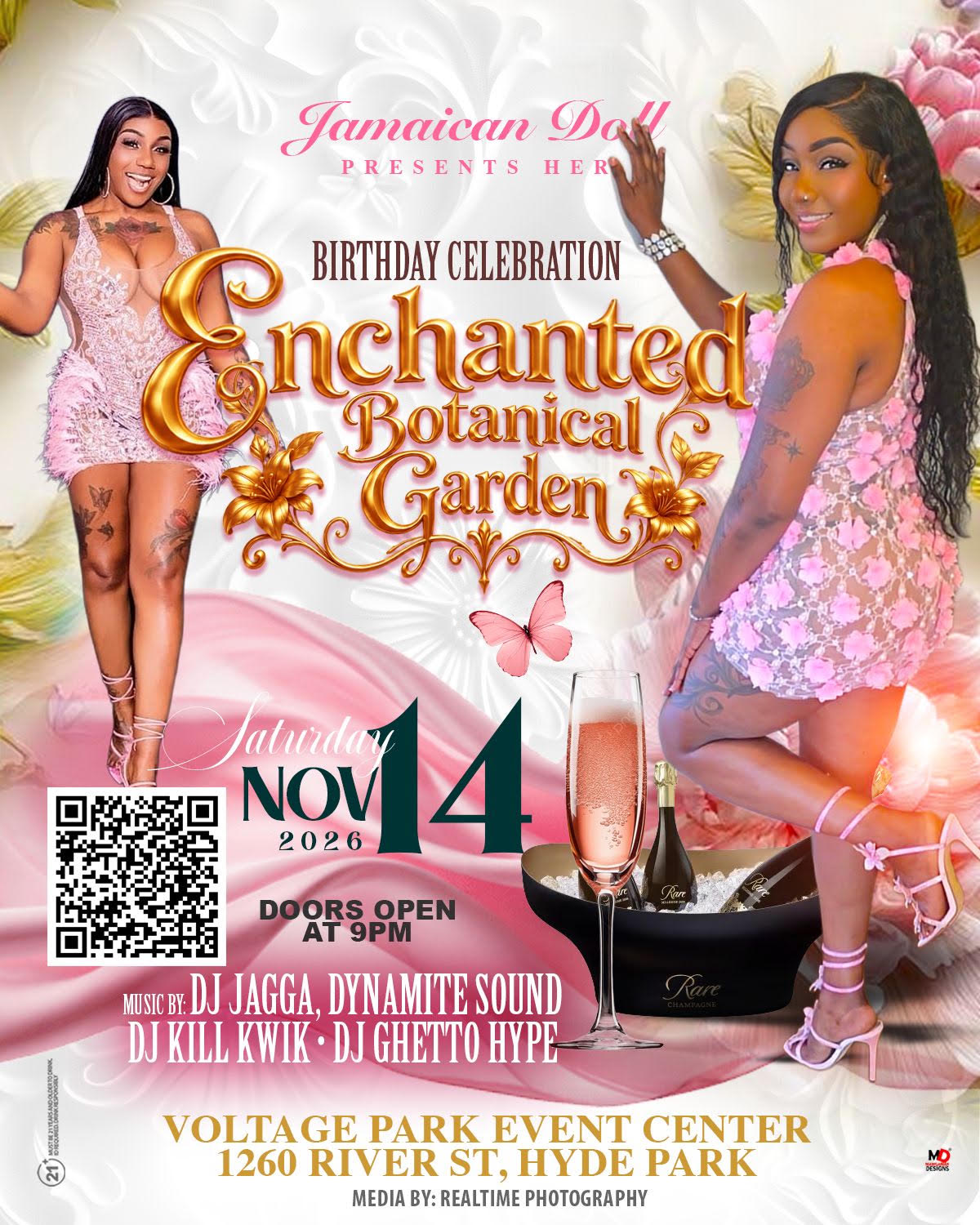 ENCHANTED BOTANICAL GARDEN — JAMAICAN DOLL'S BIRTHDAY CELEBRATION flyer